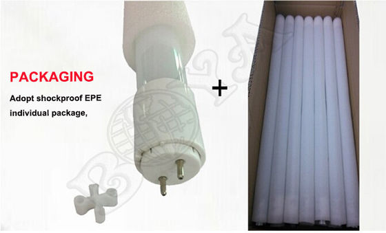 Luz do tubo do diodo emissor de luz do pé T8 do tubo de vidro 4 do diodo emissor de luz da eficiência elevada 18W G13 com ângulo de vista 300
