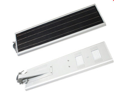 a altura 12W de 6m aquece as luzes de rua solares integradas exteriores brancas do diodo emissor de luz de Bridgelux IP66