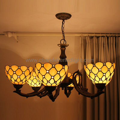 Do estilo moderno de Tiffany do trabalho de arte do ferro iluminação de vidro do candelabro para o restaurante islâmico