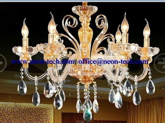 Luzes luxuosas personalizadas do pendente do hotel do diodo emissor de luz do cristal, dispositivos elétricos de luzes feitos sob encomenda do diodo emissor de luz